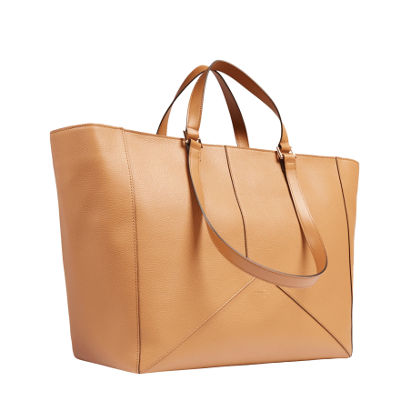 Sac CABAS ZIPPE L Enveloppe Camel