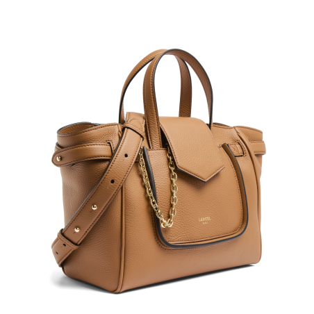 THEA DE LANCEL SAC CARRYALL M — CAMEL