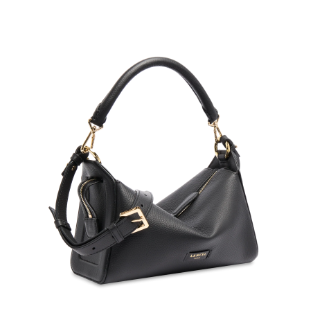 LOUISON DE LANCEL SAC HOBO ZIPPE M — NOIR