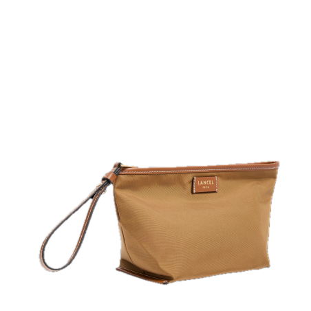 MISTRAL ROLLABLE DE LANCEL POCHETTE ZIPPÉE M AVEC DRAGONNE — BEIGE