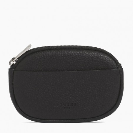 PORTE MONNAIE ZIPPÉ CHARLES EN CUIR GRAINÉ